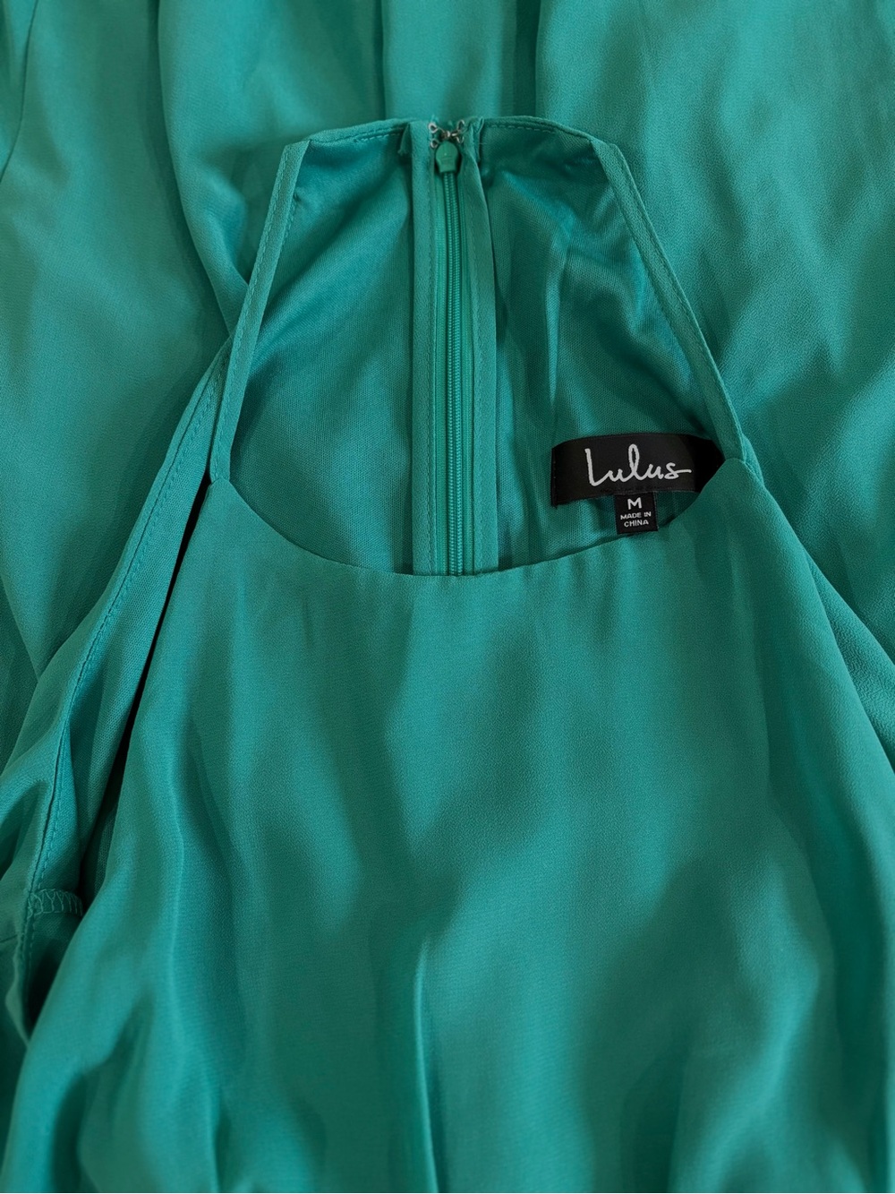 โจ Lulus Best Wishes Teal Green Mini Dress | Size M - Picture 4 of 5